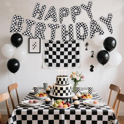 TONIFUL 16 Inch Race Car Themed Happy Birthday Balloons Banner Decorations | - Image 5