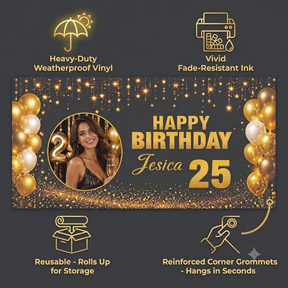 Personalized Happy Birthday Banner - Image 6