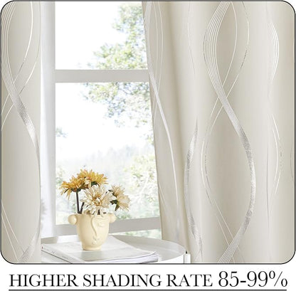 NICETOWN Blackout Curtain Panels 84 inches, Light Reducing Thermal Insulated - Image 4
