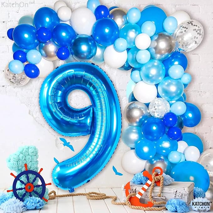 KatchOn Giant Blue Number 9 Balloon - Image 6