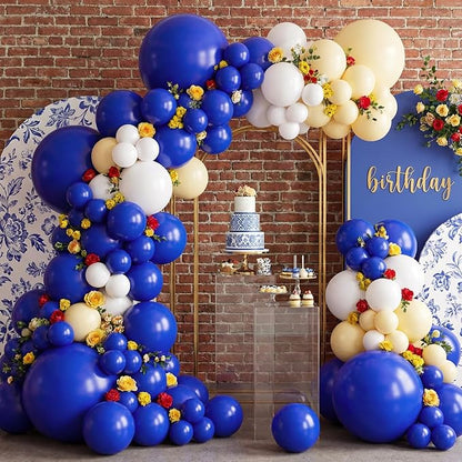 RUBFAC Blue Balloons Different Sizes Royal Blue Balloon Arch Kit 154pcs | - Image 5