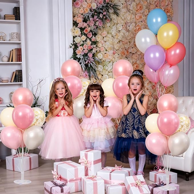 4 Sets Pearl Pink Sand White Balloons Stand - Image 6