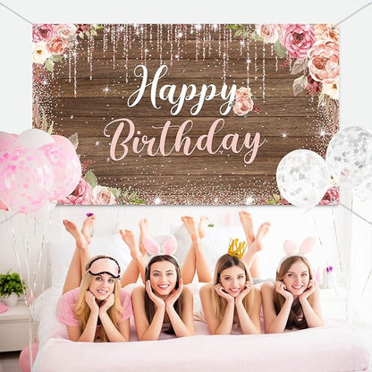 Happy Birthday Backdrop Decorations - Image 5