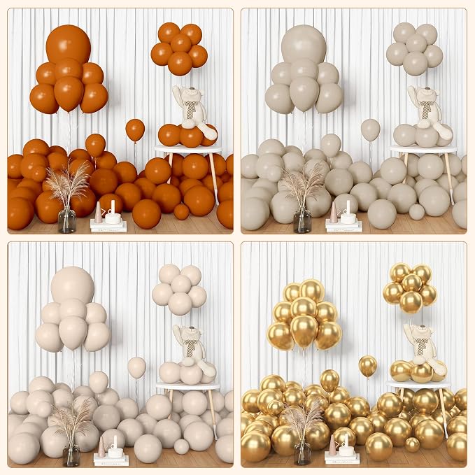 Amandir 153pcs Burnt Orange Balloon Garland Arch Kit, Different Sizes 18 12 10 - Image 7