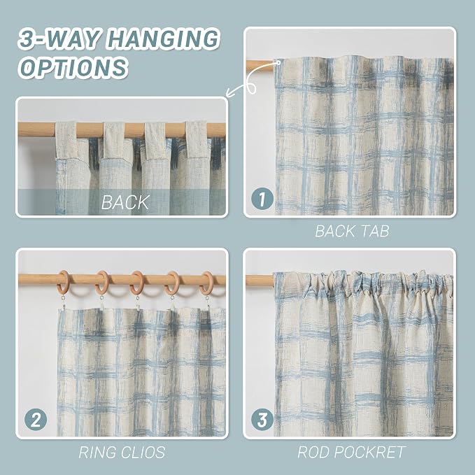 MYSKY HOME 95 inch Curtains 2 Panel Set Curtains - Image 4