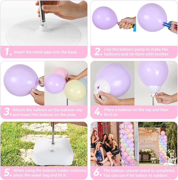2 Sets Pastel Balloon Column Stand Kit - Image 5