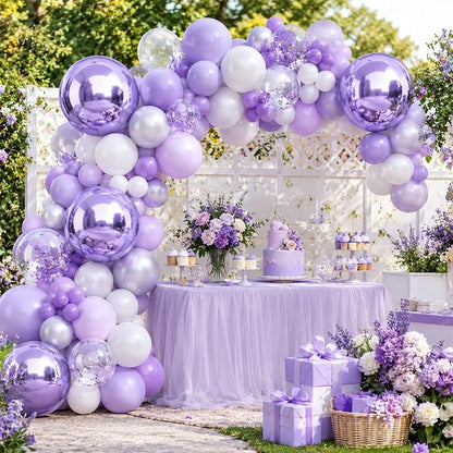 Purple Round Foil Balloons - Image 5
