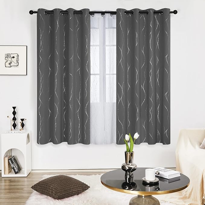 Deconovo Living Room Curtains 72 Inches Long, Thermal Insulated, Room Darkening - Image 2