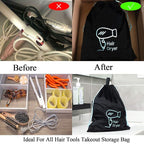 Hair Dryer Bag 11.8’’x 14’’ Storage Organizer Bag For Hairdryer and All Hair Tools With Drawstring, Ideal for Travel, Gym, Hotel or Home Use (One Pack)