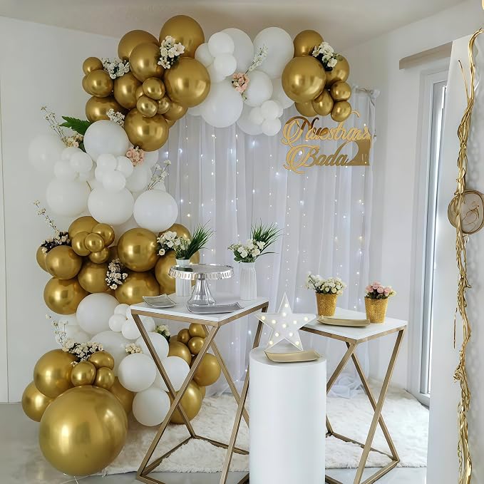 Metallic Gold Balloons Set - Image 8
