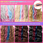 Hair Chalk for Girls - Temporary Bright Hair Color Comb for Birthday, Cosplay, Halloween, Christmas
