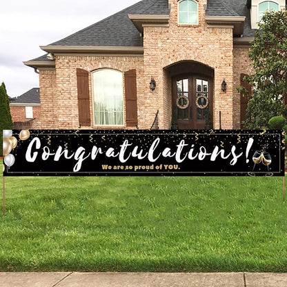 Large Congratulations Decoration Banner, Birthday Engagement Wedding Retirement by TZSS