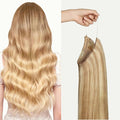 Luxy 100% Remy Human Hair – Halo Clip-In Hair Extensions –Natural Looking Volume & Length - One-Piece - Easy 5-Min Application 180 grams 20" Dirty Blonde Highlights