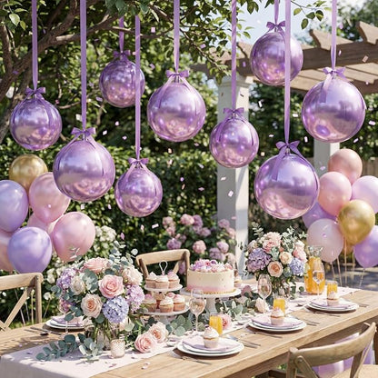 Jenaai 30 Set Round Foil Balloons Bulk 22 Inch 4d Metallic Giant Balloons Set - Image 5
