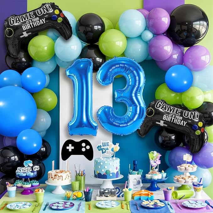 13th Video Game Balloons Arch, 13th Game Party Balloons Garland Kit 13th - Image 4