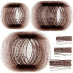 Teenitor Hair Accessories Hair Net Set, Includes 40pcs Invisible Hair Nets for Ballet Recital & 80pcs Bobby Pins for Bun Maker, Brown, 3 Size