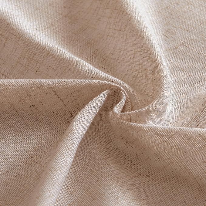 MIULEE Natural Beige Linen Curtains 52x45 Inch Long - Image 8
