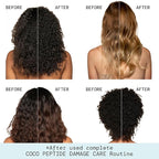Pacifica Coco Peptide Damage Care Shampoo & Conditioner Set – Repairing Hair Care for Dry Damaged Hair Vegan Collagen & Peptides for Split Ends & Breakage Sulfate Free Clean Vegan Dermatologist Tested