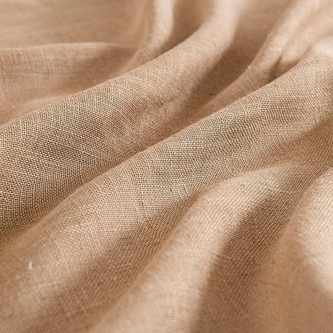 MIULEE Brown Linen Curtains 37x84 Inch Long - Image 4