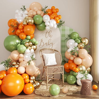 Orange and Green Balloon Arch kit by CROSSFINGERS