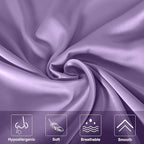 Mulberry Silk Pillowcase for Hair and Skin,King Size Cooling Silk Pillow Case with Hidden Zipper,Allergen Proof Dual Sides Soft Breathable Smooth Silk Pillow Cover for Women(King,Violet)