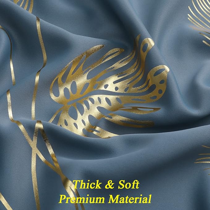 Stone Blue Blackout Curtains 84 Inches Long - Image 5