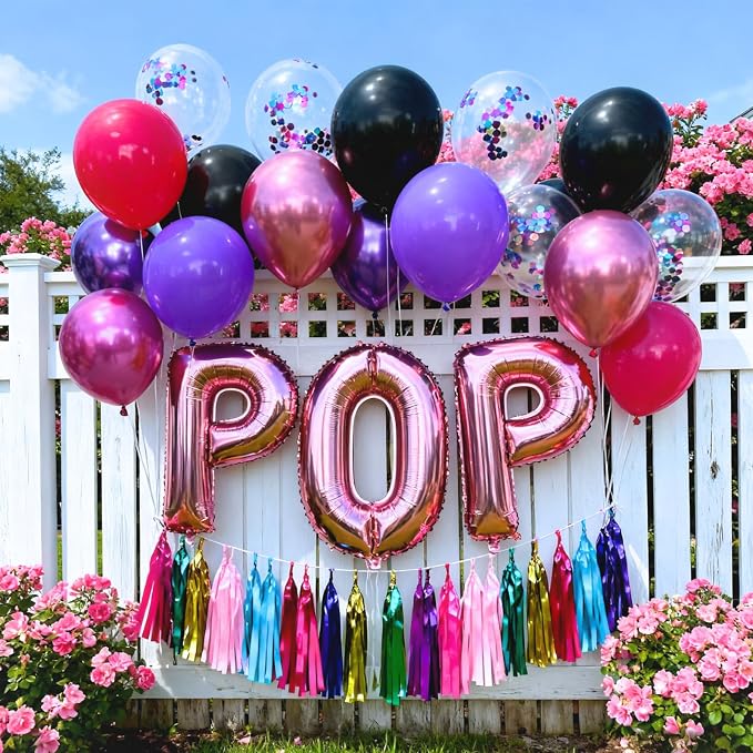 Purple Pink Black Balloons - Image 4