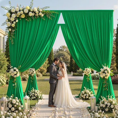 10ft×12ft Wrinkle Free Green Backdrop Curtain - Image 6