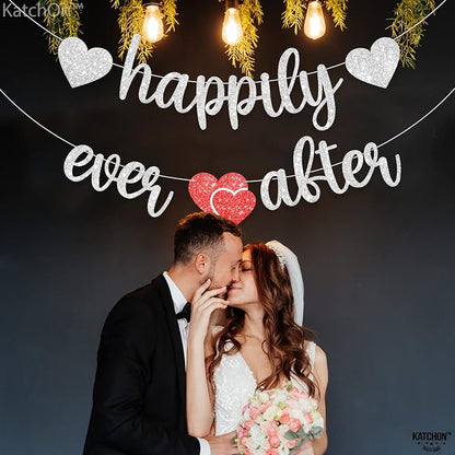KatchOn, 10 Feet Silver Happily Ever After Banner - Image 7