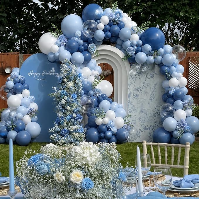 Blue Balloon Arch Kit for Birthday Baby Shower Decorations, Bridal Shower Party - Image 2