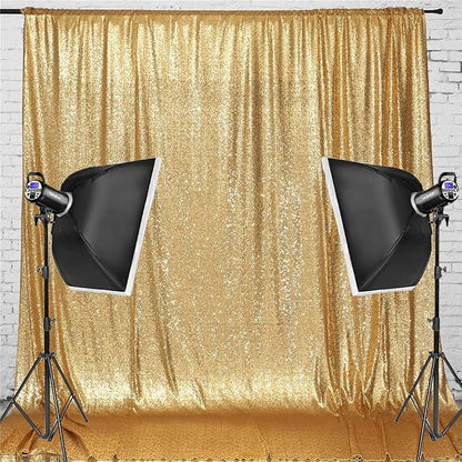 Eternal Beauty Gold 3mm Sequin Backdrop 8x8 Ft - Image 4