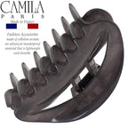 Camila Paris CP3080 French Hair Clip for Women, Gray, Girls Hair Claw Clip Jaw Fashion Durable and Styling Hair Accessories for Women, Luxury Ladies Strong Hold No Slip Grip Clamp, Made in France