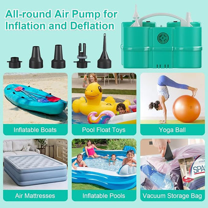 Electric Balloon Pump, Dagelar 3-in-1 Air Pump - Image 4