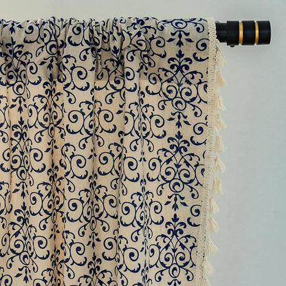 Sutuo Home Boho Curtain 84 Inches Length Semi-Blackout Bohemian Damask Moroccan - Image 3