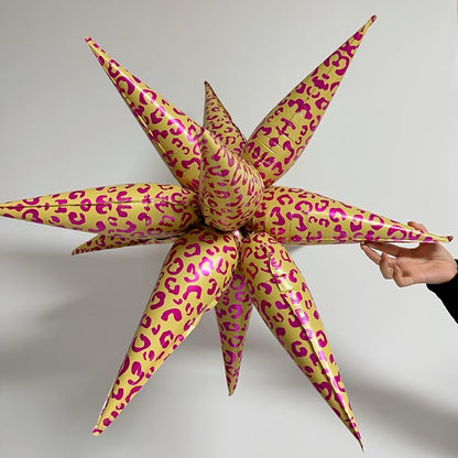 2Pcs 32 Inch Leopard Explosion Star Cheetah Print Balloons/Y2K Party Decor - Image 5
