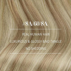 YoungSee 100G Weft Hair Extensions Balayage Sew in Hair Extensions Light Brown Mix Platinum Blonde Balayage Straight Human Hair Weft Extensions for Short Hair 14Inch