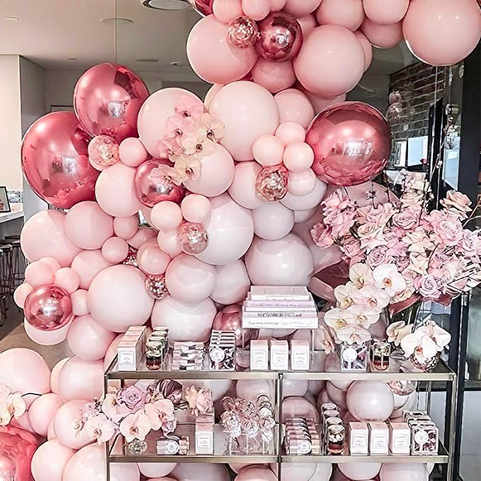 PartyWoo Pale Pink Balloons 50pcs Light Pastel Baby Pink Color | Balloons - Image 7