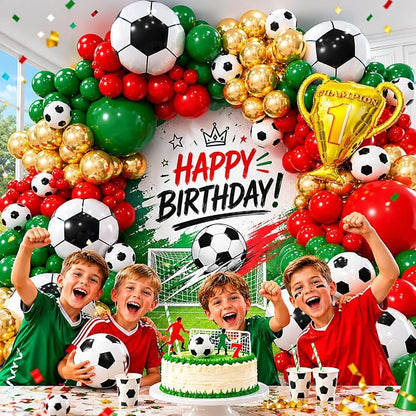 Soccer Party Decorations 160Pcs, World Soccer Balloon Garland Arch Kit - Image 6