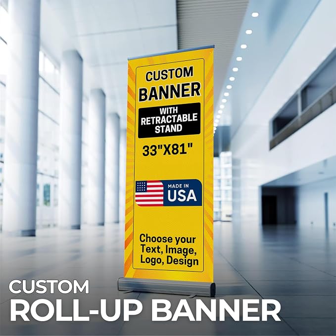 DreamController Custom Retractable Banner 33x81 | Personalized Roll Up Banner - Image 2