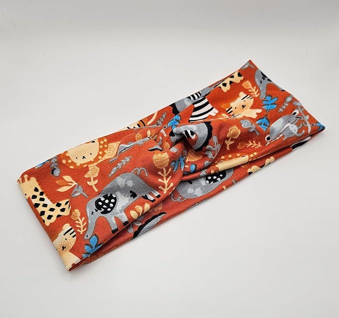 Soft Stretchy Headband, 3-in-1 Versatile Twist Style, One-Piece (Rusty Safari, Child)