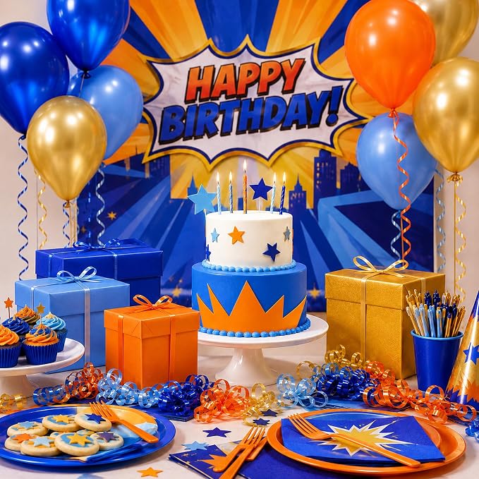 BEISHIDA 4 Pack 100 Yard Blue Orange Gold Curling Crimped Ribbon Balloon String - Image 5