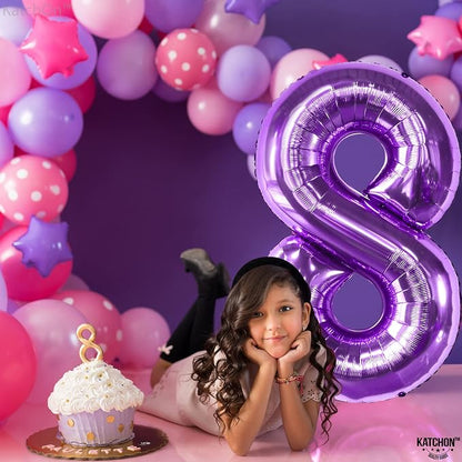 KatchOn Foil Purple 8 Balloon Number - Image 4