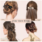 obeoby 8 Pcs Flat Hair Clips, Neutral Color Flat Claw Clips 2 Styles Hair Claws for Women Girls Medium Hair Volume French Hair Barrettes Accessories