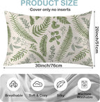 Leaves Herbs and Wildflowers Eucalyptus Satin Pillow Case Queen Size,Soft Pillowcases for Hair and Skin Similar to Silk,Pillowcases with Hidden Zipper Bedding Accessories,20X30 Inches,1 Pack