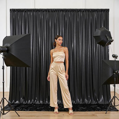 10x10FT Black Sequin Backdrop Curtain - Image 4