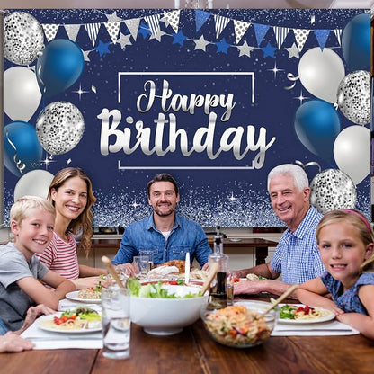 Tatuo Happy Birthday Decorations Backdrop Banner - Image 4