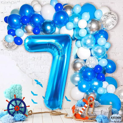 KatchOn Giant Blue Number 7 Balloon - Image 6