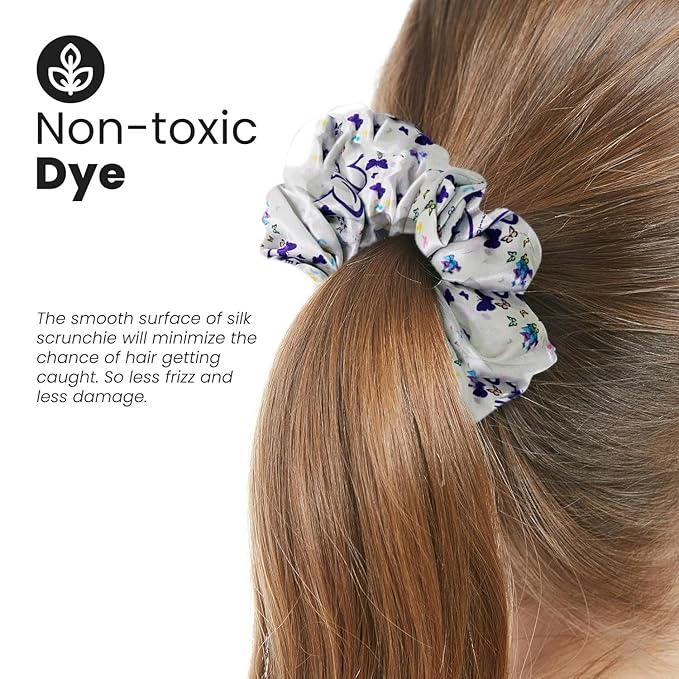 cute design scrunchies for all hair type elastic hair band great for ponytails XL srcunchies set these soft hair ties is great for every occasion (butterfly)