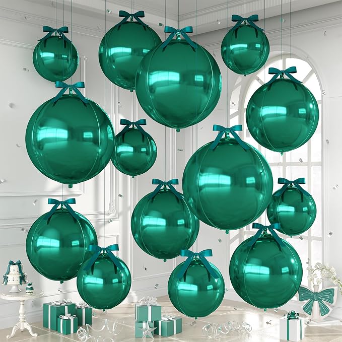 Dark Green Round Foil Balloons by Dagelar