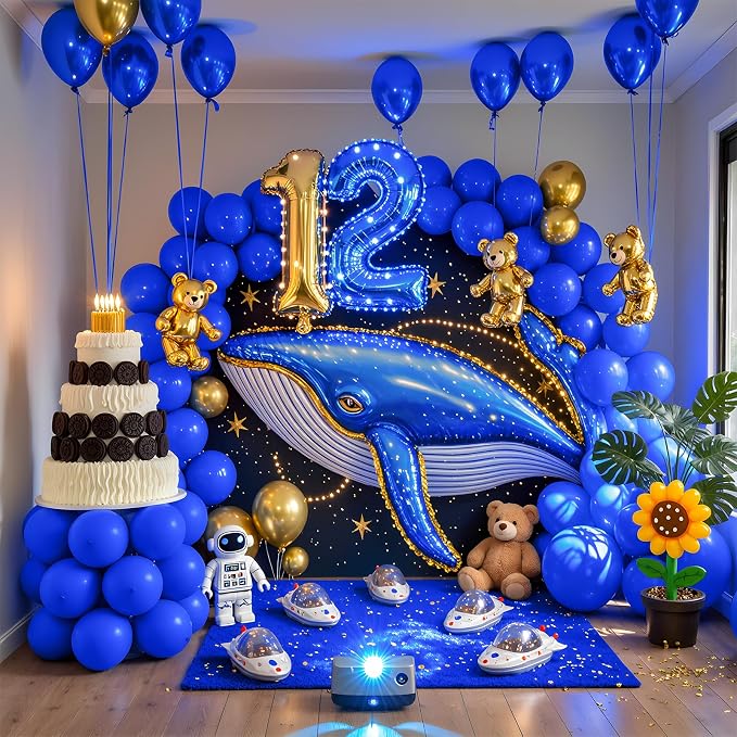 Royal Blue Balloons 100 Pack 12 inch Thicked Latex Party Decoration | Blue - Image 6